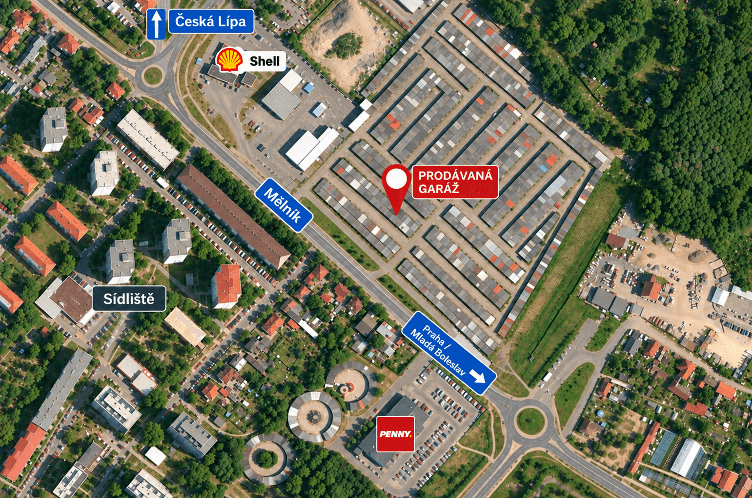 Predaj garáže 25 m², Mělník, Středočeský kraj Predaj garáže 25 m², Mělník, Středočeský kraj