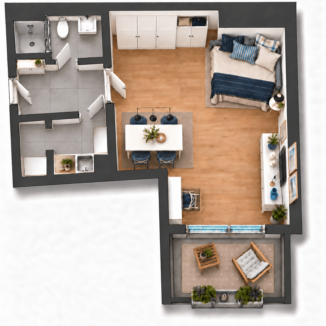 Prenájom bytu 1-izbový 38 m², Walter-Meckauer-Str. 15, Nürnberg, Bavorsko Prenájom bytu 1-izbový 38 m², Walter-Meckauer-Str. 15, Nürnberg, Bavorsko