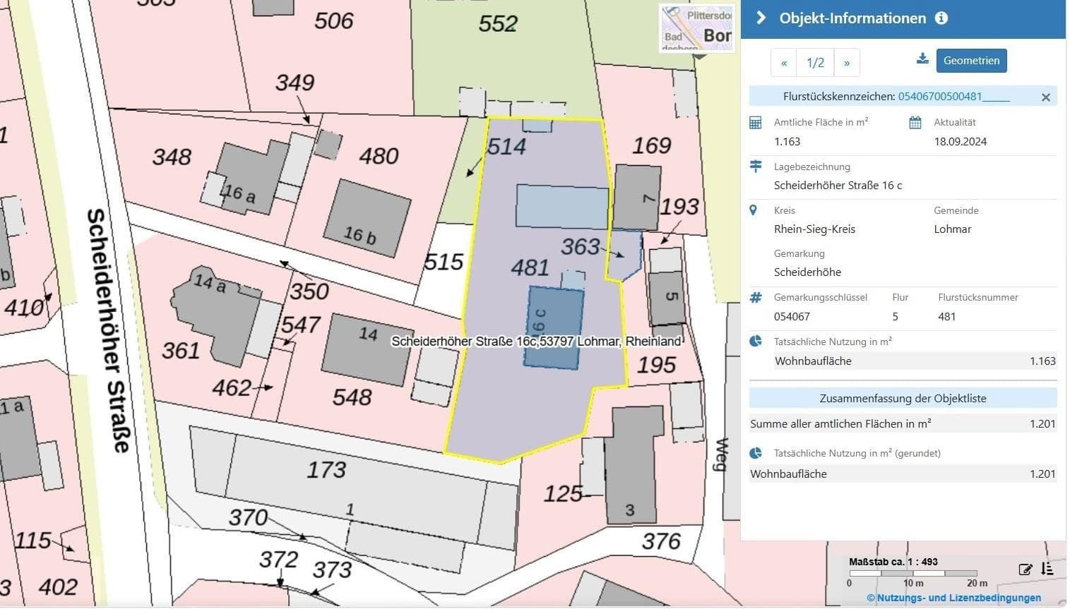 Predaj pozemku 1.201 m², Lohmar, Severné Porýnie - Westfálsko Predaj pozemku 1.201 m², Lohmar, Severné Porýnie - Westfálsko