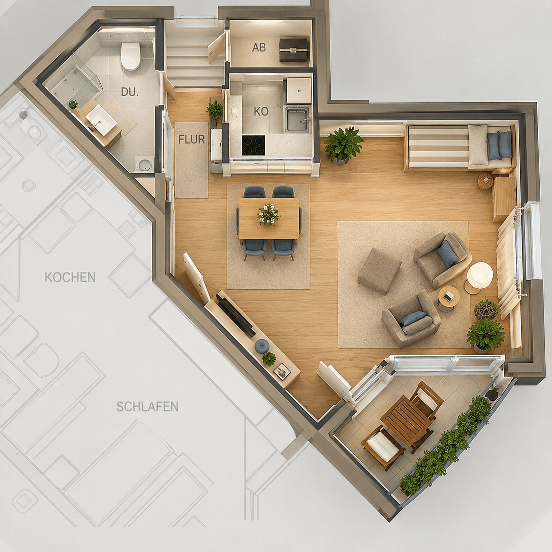 Prenájom bytu 1-izbový 39 m², Happurger Str. 62, Nürnberg, Bavorsko Prenájom bytu 1-izbový 39 m², Happurger Str. 62, Nürnberg, Bavorsko
