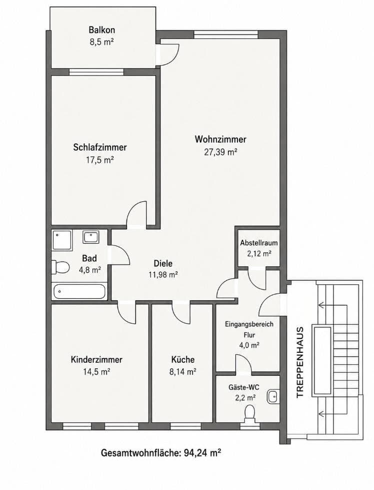Predaj bytu 3-izbový 95 m², Jahnstraße 62, Quickborn, Šlezvicko-Holštajnsko Predaj bytu 3-izbový 95 m², Jahnstraße 62, Quickborn, Šlezvicko-Holštajnsko