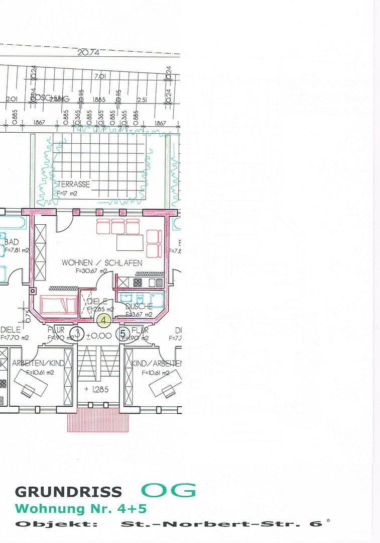 Prenájom bytu 1-izbový 41 m², St. Norbert Str. 6, Zell am Main, Bavorsko Prenájom bytu 1-izbový 41 m², St. Norbert Str. 6, Zell am Main, Bavorsko