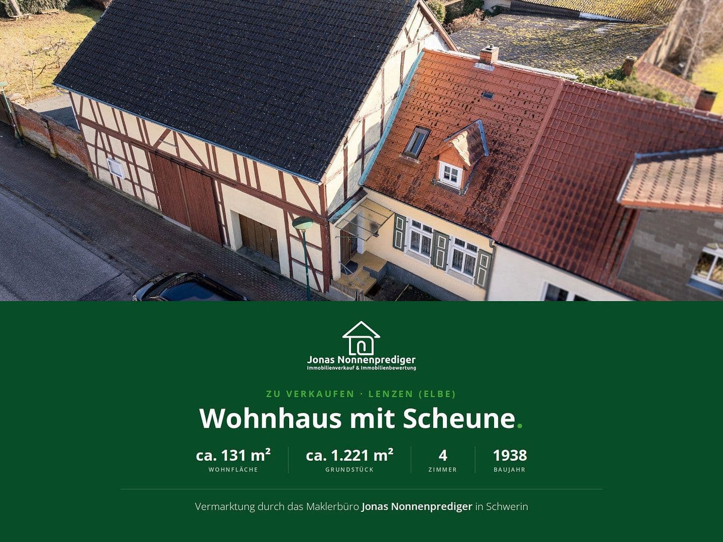 Predaj domu 131 m², pozemok 1.221 m², Berliner Straße 38a, Lenzen (Elbe), Brandenbursko Predaj domu 131 m², pozemok 1.221 m², Berliner Straße 38a, Lenzen (Elbe), Brandenbursko