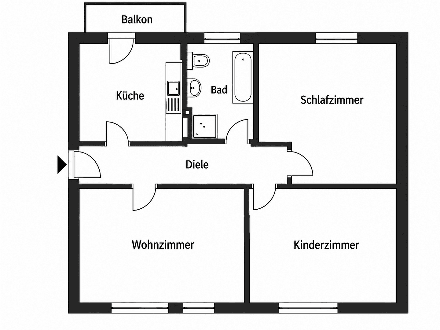 Prenájom bytu 3-izbový 82 m², Merseburg, Sasko-Anhaltsko Prenájom bytu 3-izbový 82 m², Merseburg, Sasko-Anhaltsko