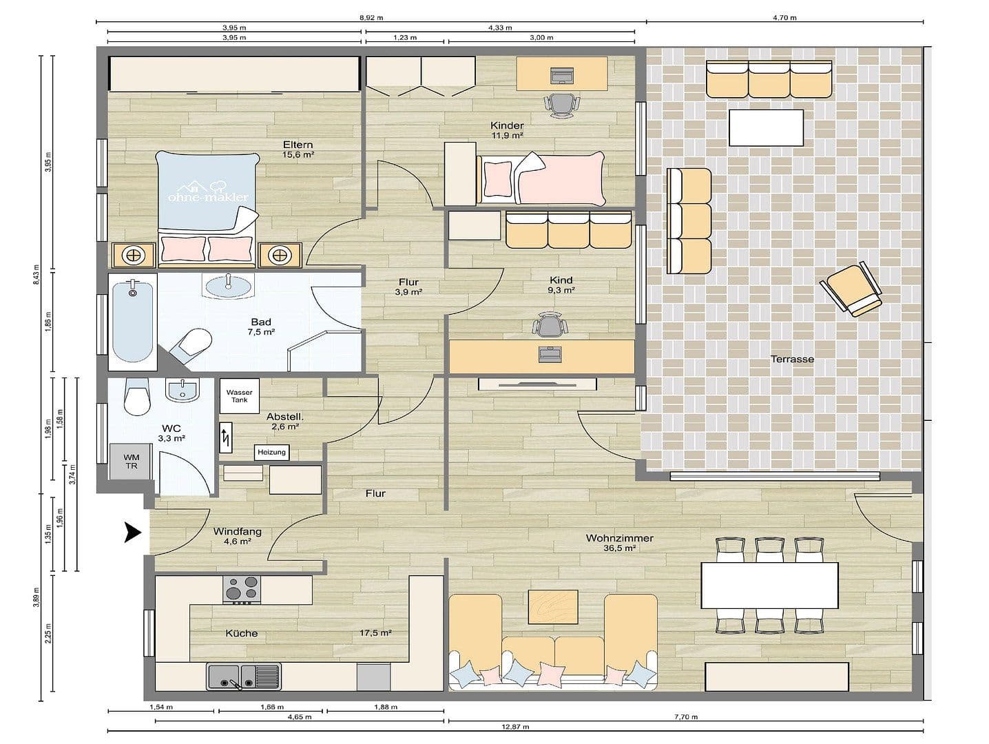 Predaj domu 115 m², pozemok 326 m², Delmenhorst, Dolné Sasko Predaj domu 115 m², pozemok 326 m², Delmenhorst, Dolné Sasko