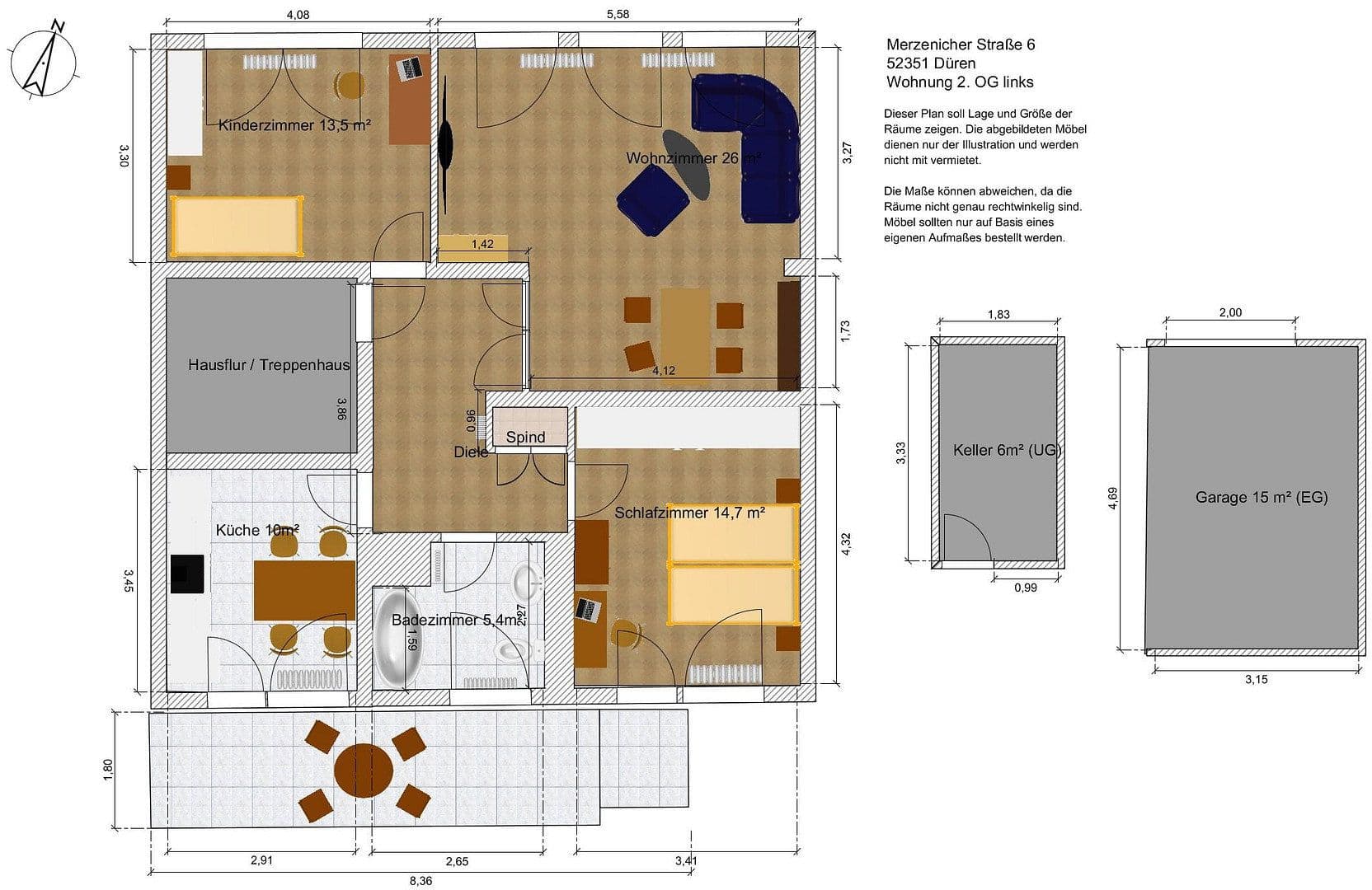 Prenájom bytu 3-izbový 87 m², Merzennicher Straße 6, Düren, Severné Porýnie - Westfálsko Prenájom bytu 3-izbový 87 m², Merzennicher Straße 6, Düren, Severné Porýnie - Westfálsko