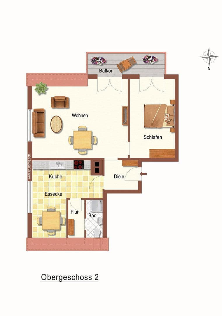 Prenájom bytu 2-izbový 55 m², Rostockerstraße, Horn-Bad Meinberg, Severné Porýnie - Westfálsko Prenájom bytu 2-izbový 55 m², Rostockerstraße, Horn-Bad Meinberg, Severné Porýnie - Westfálsko