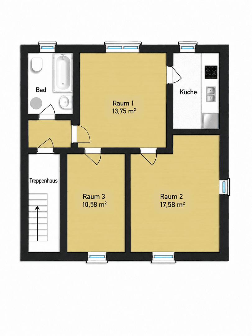Prenájom bytu 3-izbový 52 m², Im Hagen 6, Castrop-Rauxel, Severné Porýnie - Westfálsko Prenájom bytu 3-izbový 52 m², Im Hagen 6, Castrop-Rauxel, Severné Porýnie - Westfálsko