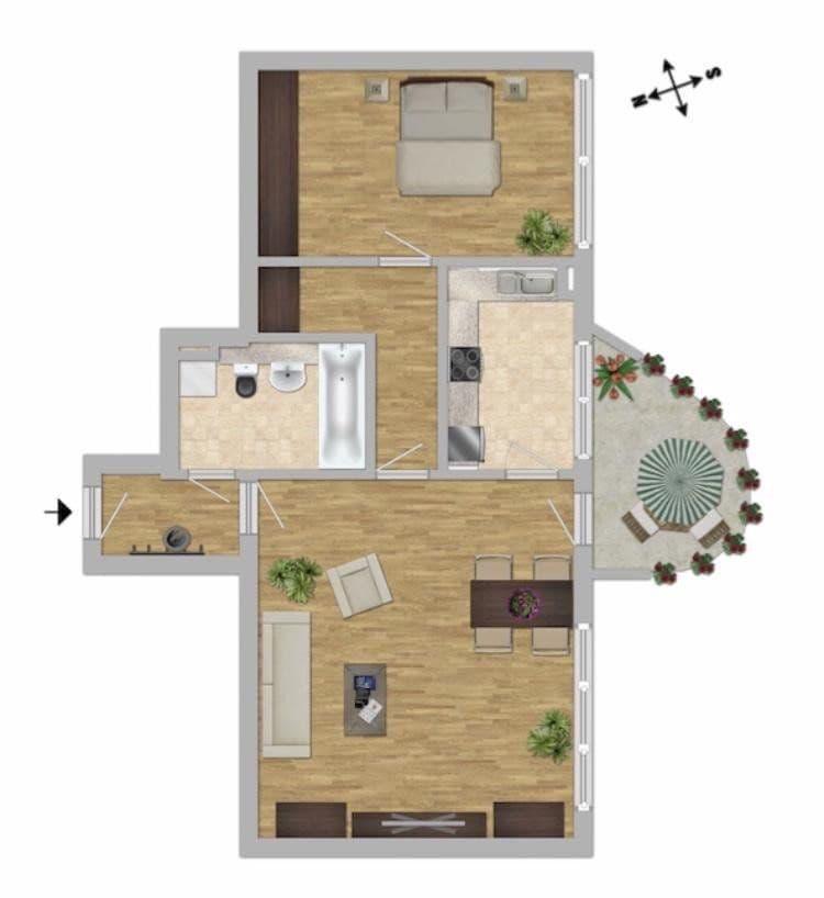 Prenájom bytu 2-izbový 65 m², München, Bavorsko Prenájom bytu 2-izbový 65 m², München, Bavorsko