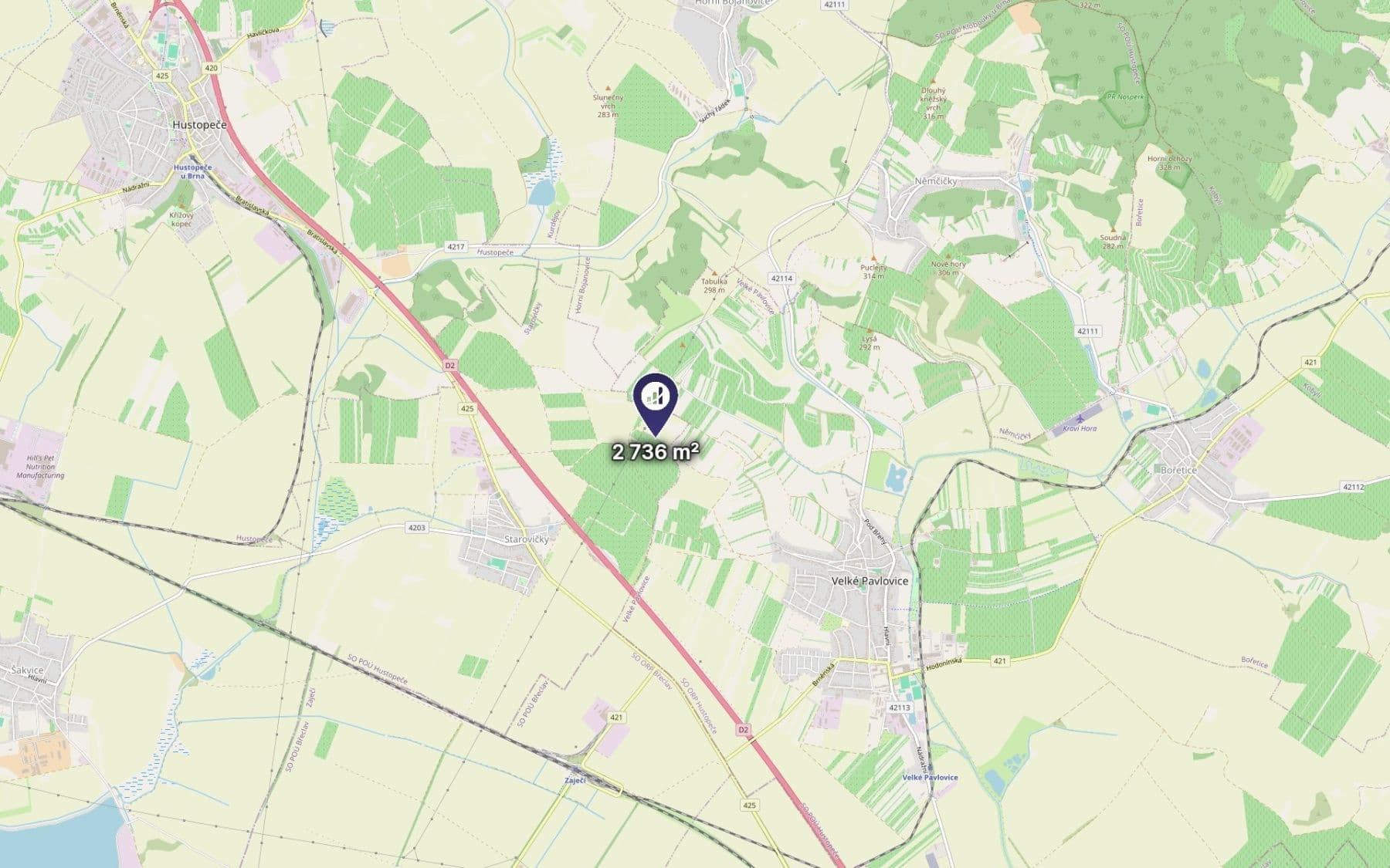 Predaj pozemku 2.736 m², Starovičky, Jihomoravský kraj Predaj pozemku 2.736 m², Starovičky, Jihomoravský kraj