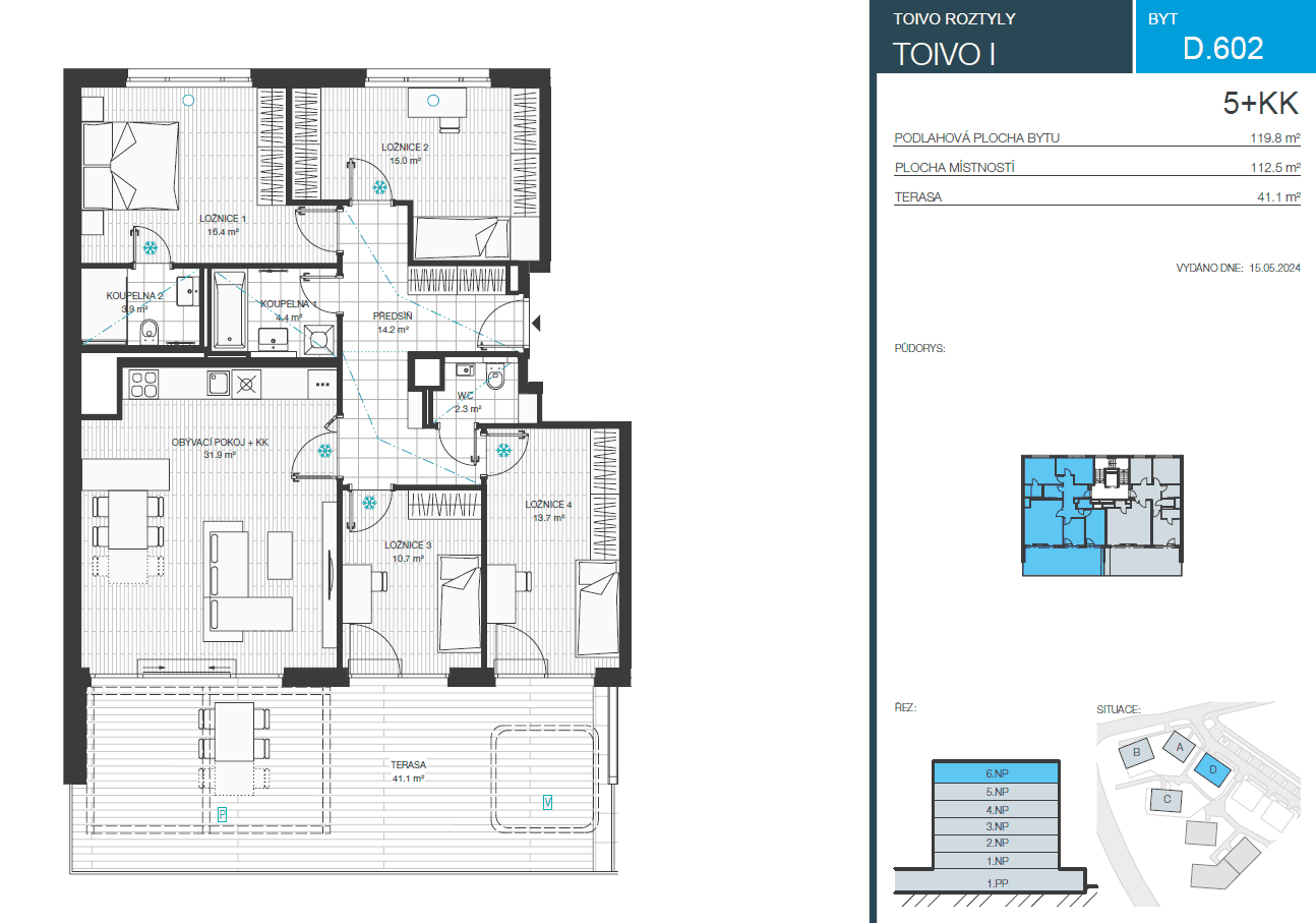 Predaj bytu 5-izbový 119 m², Veselovského, Praha, Praha Predaj bytu 5-izbový 119 m², Veselovského, Praha, Praha