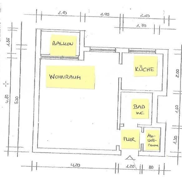 Prenájom bytu 1-izbový 34 m², Friedrichsruher Straße. 35, Berlin, Berlín Prenájom bytu 1-izbový 34 m², Friedrichsruher Straße. 35, Berlin, Berlín
