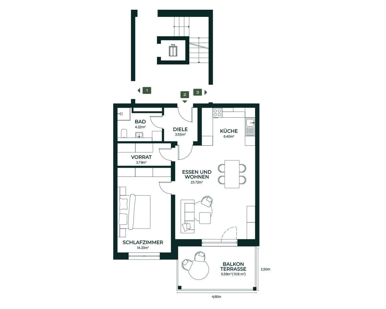 Predaj bytu 2-izbový 62 m², Oelsnitzerstr. 67, Gattendorf, Bavorsko Predaj bytu 2-izbový 62 m², Oelsnitzerstr. 67, Gattendorf, Bavorsko