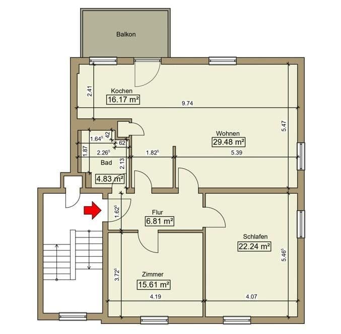 Prenájom bytu 3-izbový 99 m², Levi-Strauss-Straße 9R, Kitzingen, Bavorsko Prenájom bytu 3-izbový 99 m², Levi-Strauss-Straße 9R, Kitzingen, Bavorsko
