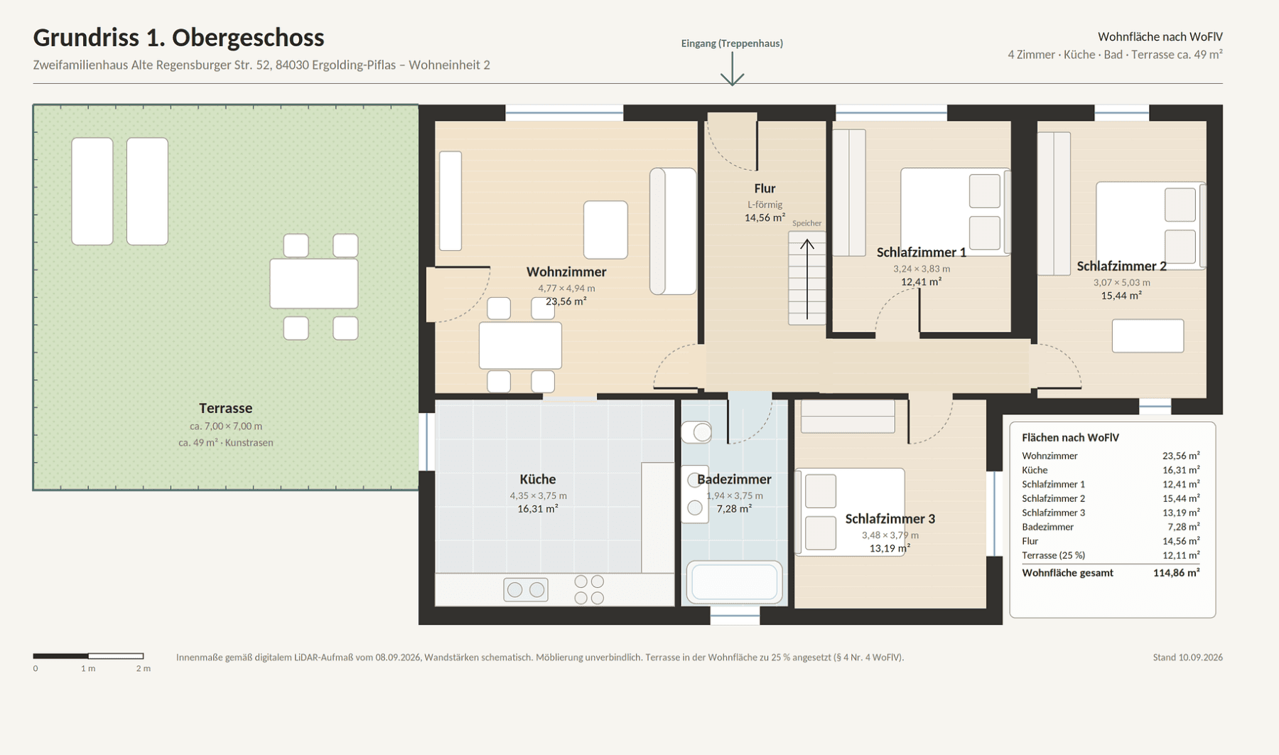 Prenájom bytu 5-izbový 115 m², Ergolding, Bavorsko Prenájom bytu 5-izbový 115 m², Ergolding, Bavorsko