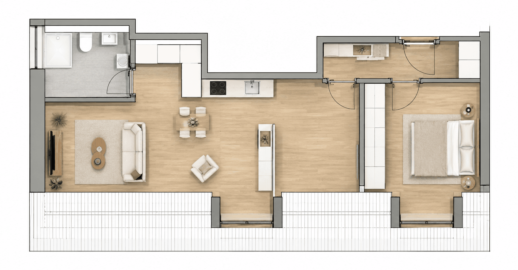 Prenájom bytu 2-izbový 46 m², Landshuter Str. 59, Freising, Bavorsko Prenájom bytu 2-izbový 46 m², Landshuter Str. 59, Freising, Bavorsko