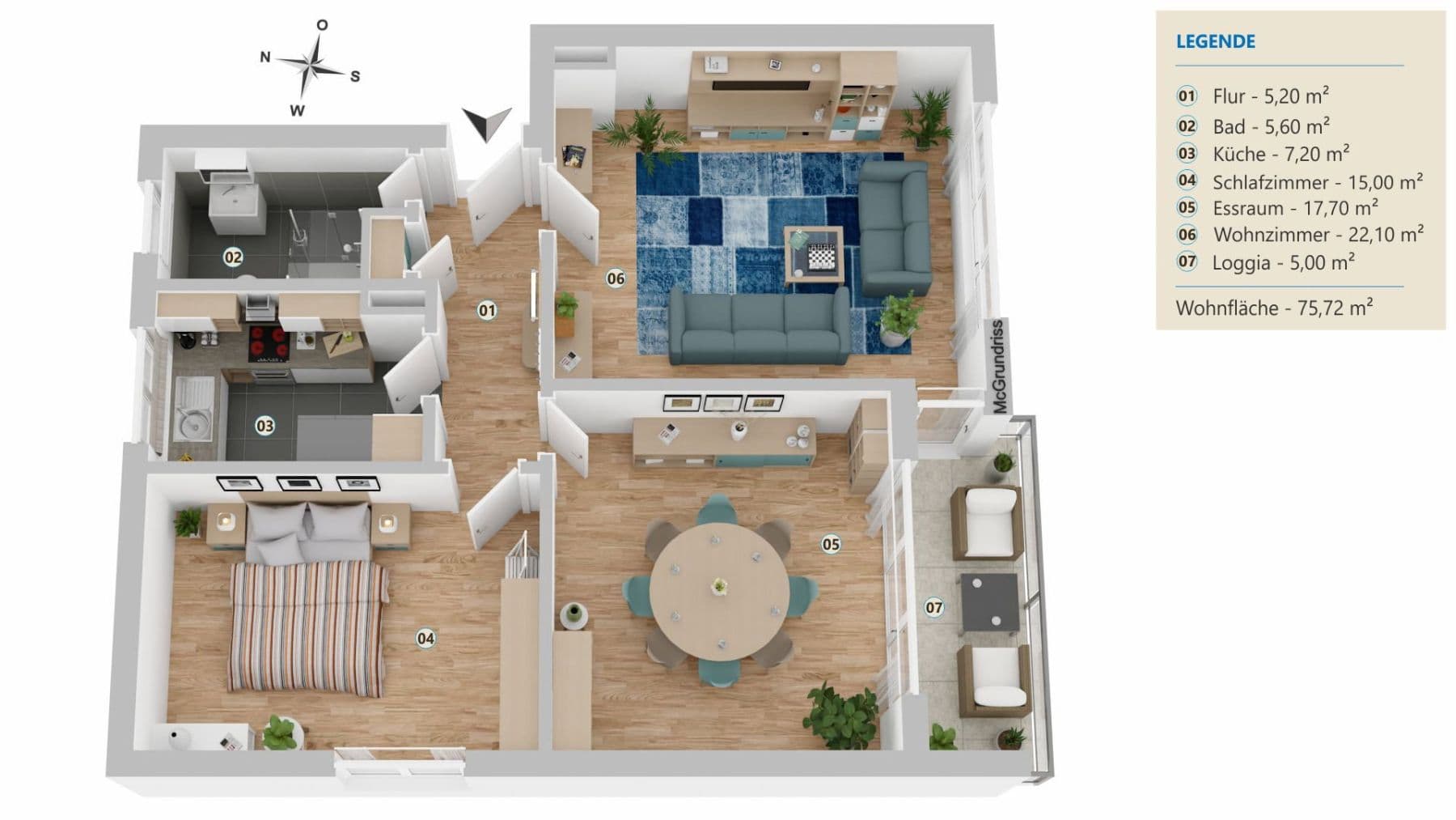 Prenájom bytu 3-izbový 76 m², Hamburg, Hamburg Prenájom bytu 3-izbový 76 m², Hamburg, Hamburg