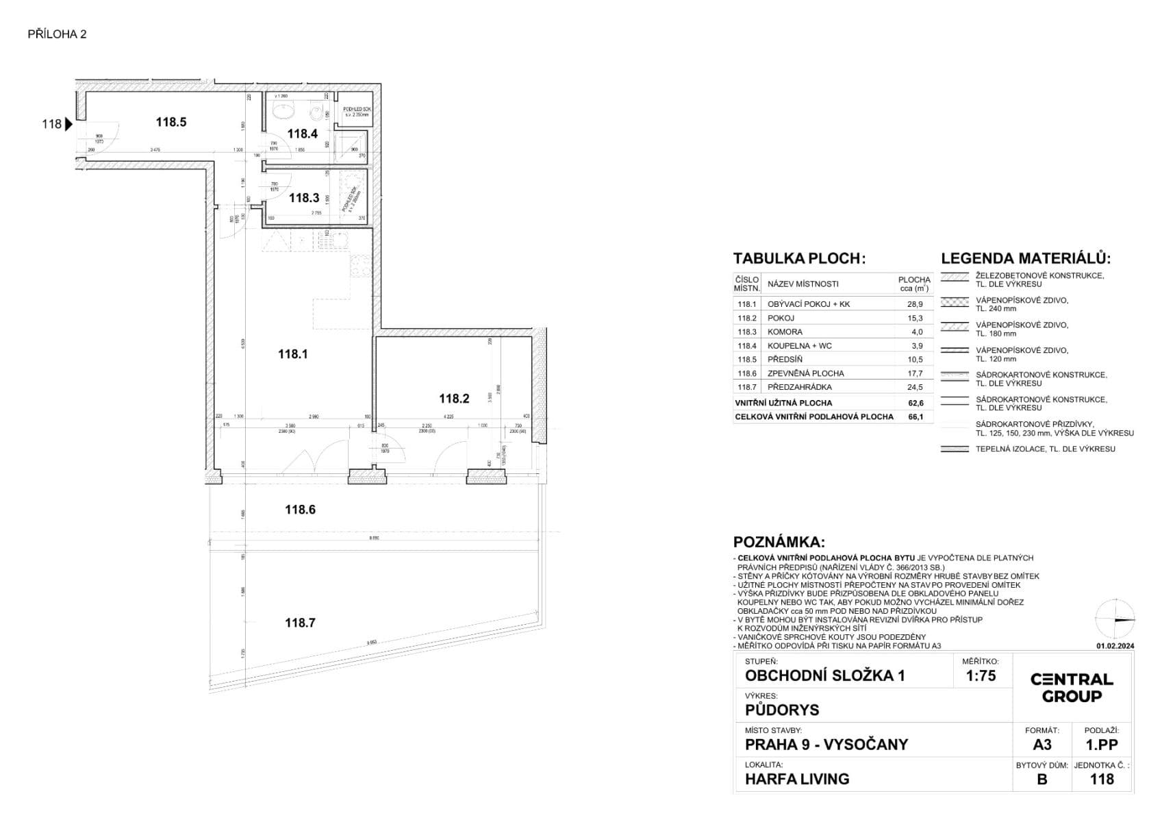 Prenájom bytu 2-izbový 66 m², Gerstelova, Praha, Praha Prenájom bytu 2-izbový 66 m², Gerstelova, Praha, Praha
