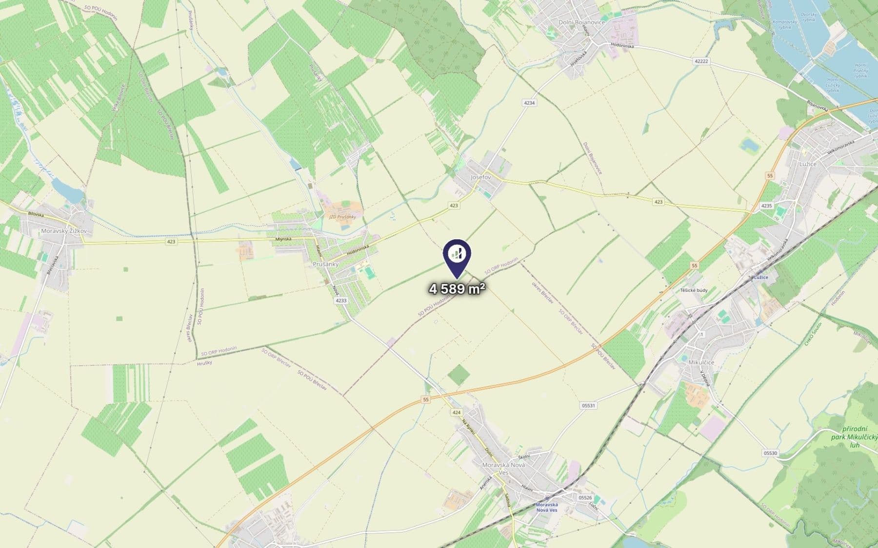 Predaj pozemku 2.295 m², Prušánky, Jihomoravský kraj Predaj pozemku 2.295 m², Prušánky, Jihomoravský kraj