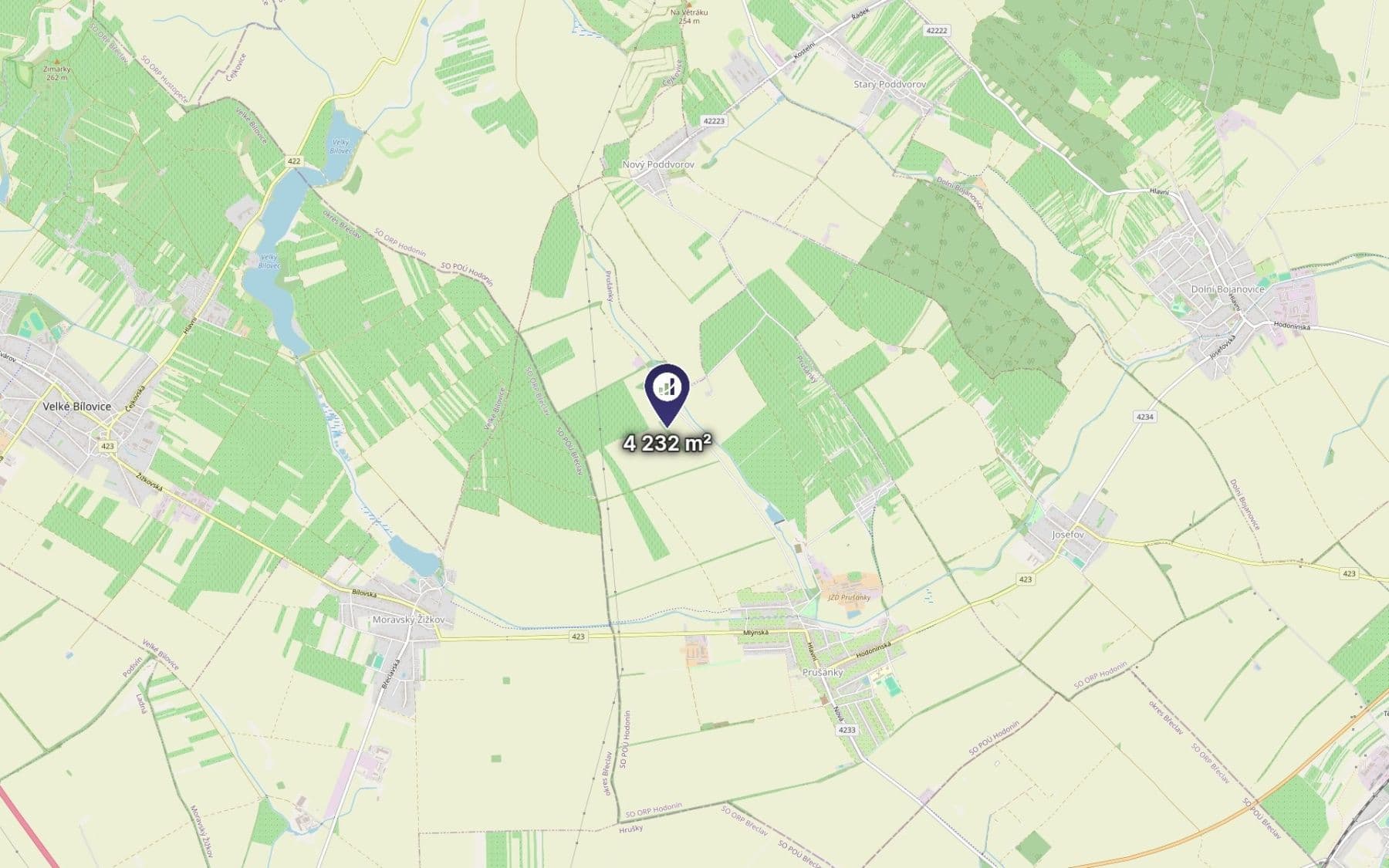 Predaj pozemku 4.232 m², Prušánky, Jihomoravský kraj Predaj pozemku 4.232 m², Prušánky, Jihomoravský kraj