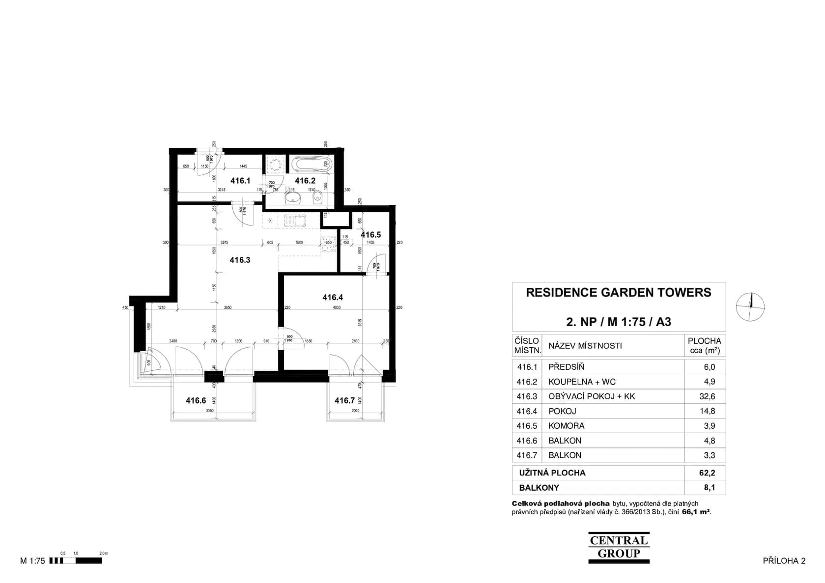 Prenájom bytu 2-izbový 66 m², Olšanská, Praha, Praha Prenájom bytu 2-izbový 66 m², Olšanská, Praha, Praha