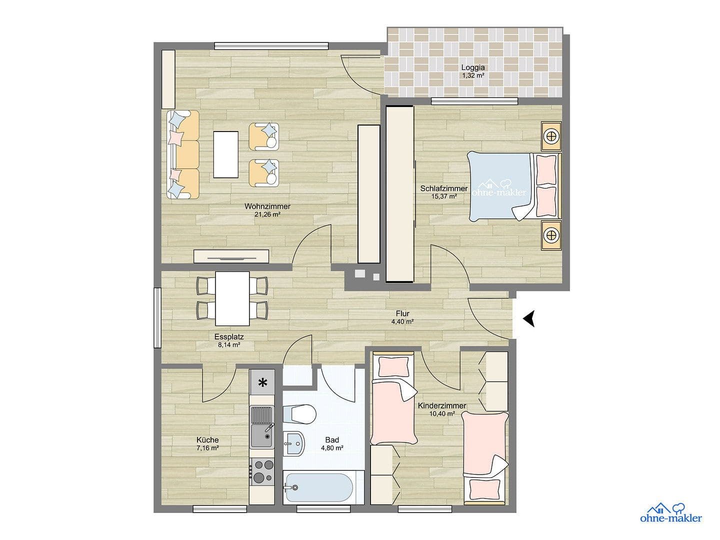 Predaj bytu 3-izbový 74 m², Wolfenbüttel, Dolné Sasko Predaj bytu 3-izbový 74 m², Wolfenbüttel, Dolné Sasko