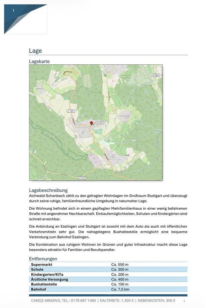 Prenájom bytu 4-izbový 89 m², Albstraße 21, Aichwald, Bádensko-Wurttembersko Prenájom bytu 4-izbový 89 m², Albstraße 21, Aichwald, Bádensko-Wurttembersko