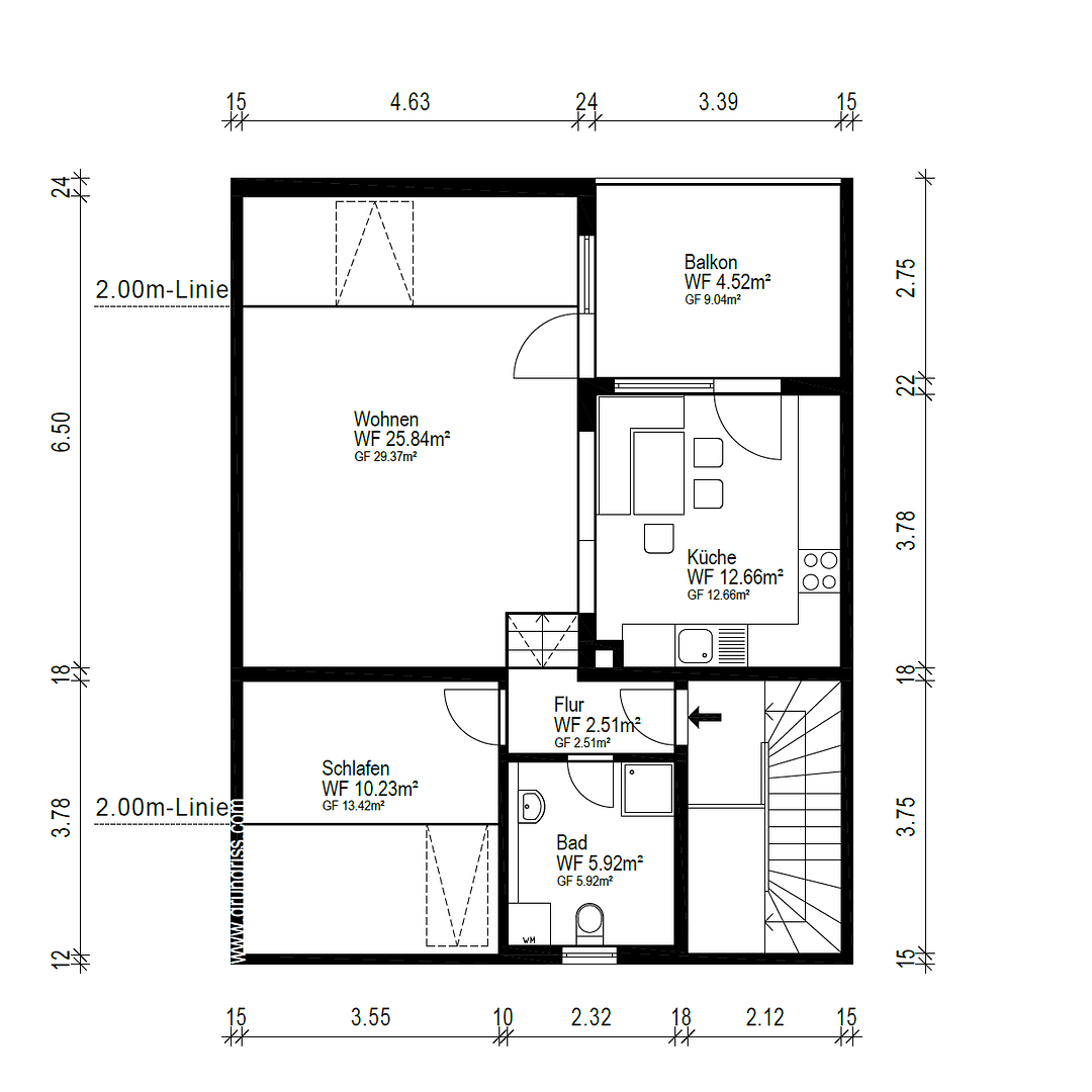 Predaj bytu 2-izbový 62 m², Alte Chaussee, Erfurt, Durínsko Predaj bytu 2-izbový 62 m², Alte Chaussee, Erfurt, Durínsko