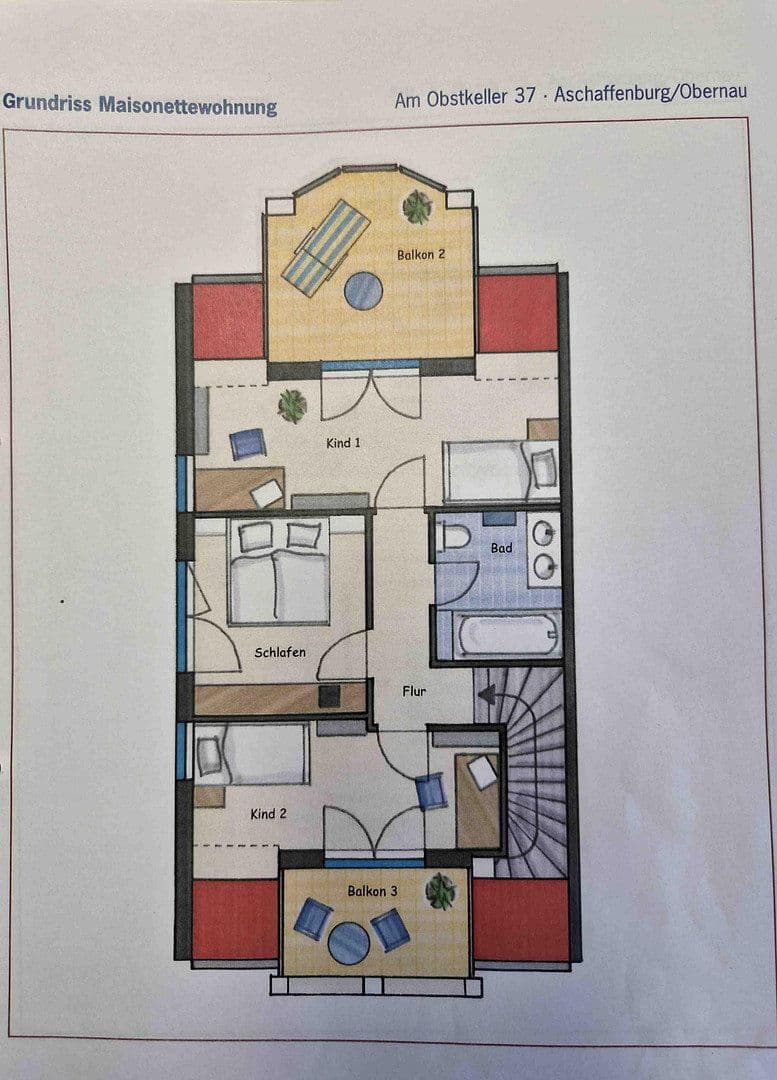 Prenájom bytu 4-izbový 138 m², Am Obstkeller, Obernau, Bavorsko Prenájom bytu 4-izbový 138 m², Am Obstkeller, Obernau, Bavorsko