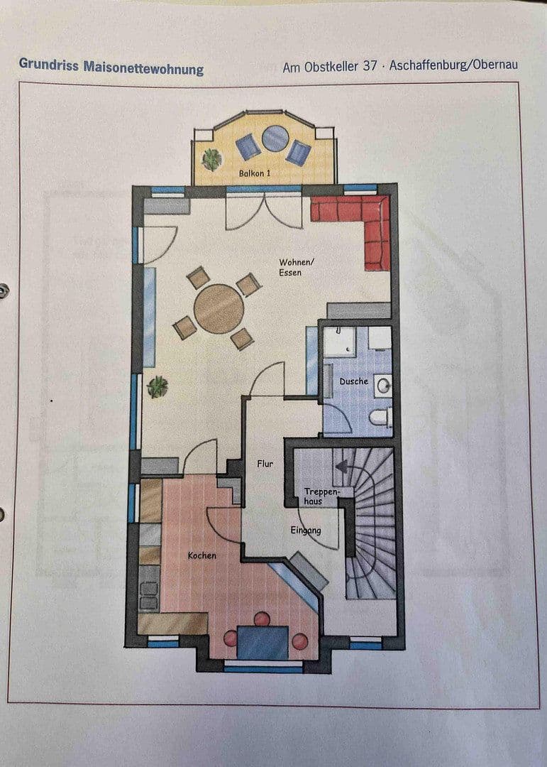 Prenájom bytu 4-izbový 138 m², Am Obstkeller, Obernau, Bavorsko Prenájom bytu 4-izbový 138 m², Am Obstkeller, Obernau, Bavorsko