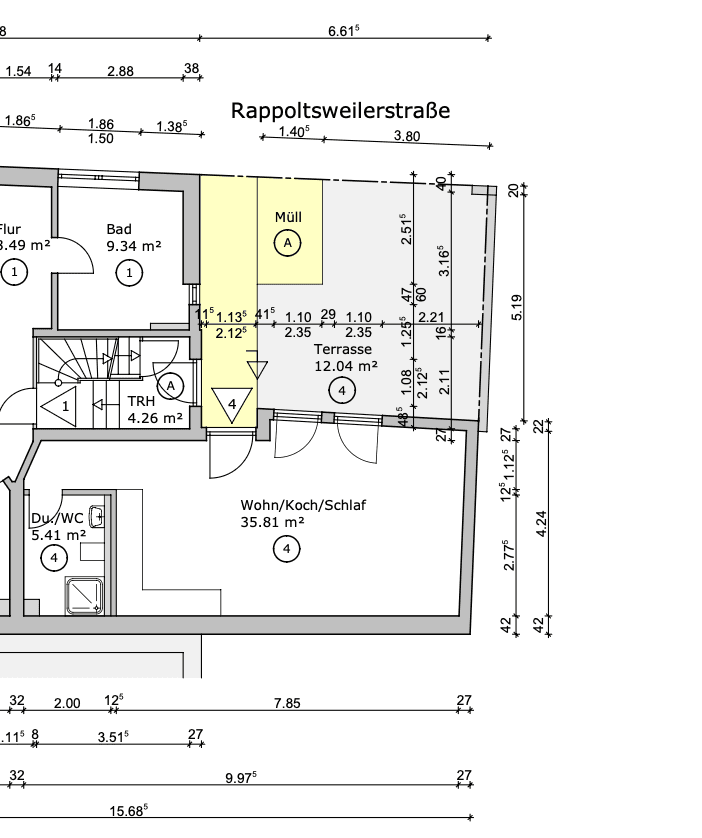 Prenájom bytu 1-izbový 54 m², Friedrichsfeld, Bádensko-Wurttembersko Prenájom bytu 1-izbový 54 m², Friedrichsfeld, Bádensko-Wurttembersko