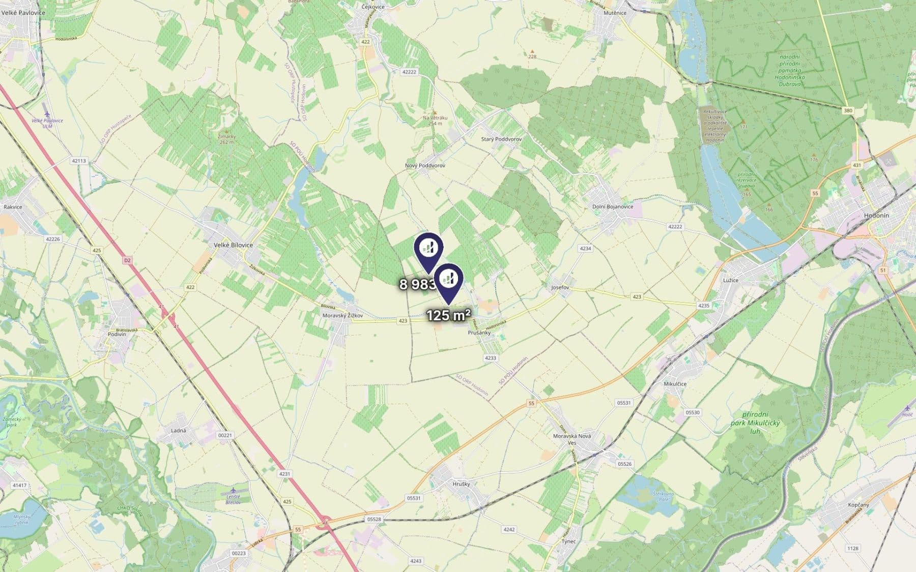Predaj pozemku 9.108 m², Prušánky, Jihomoravský kraj Predaj pozemku 9.108 m², Prušánky, Jihomoravský kraj
