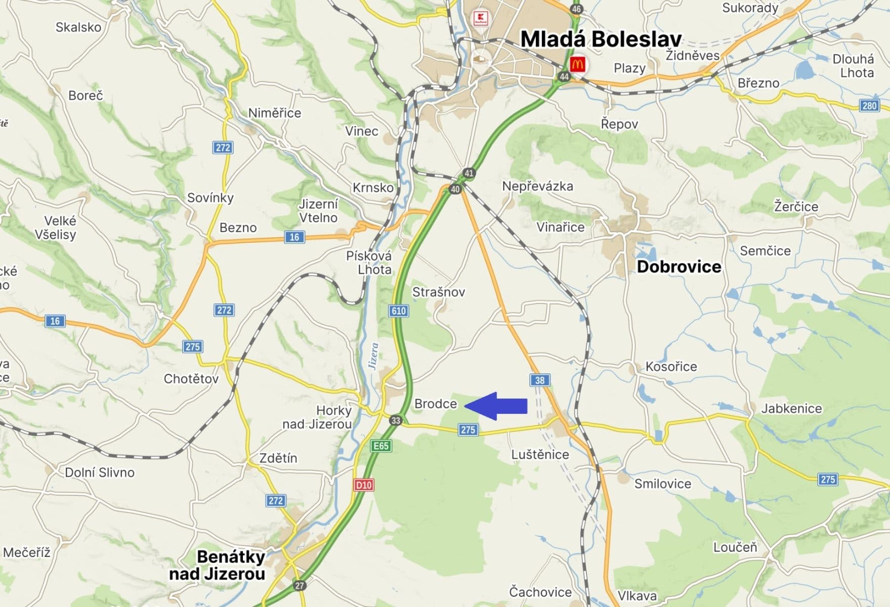 Predaj pozemku 6.928 m², Brodce, Středočeský kraj Predaj pozemku 6.928 m², Brodce, Středočeský kraj