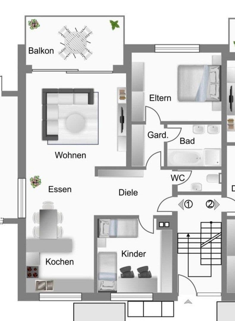 Prenájom bytu 3-izbový 98 m², Böblingen, Bádensko-Wurttembersko Prenájom bytu 3-izbový 98 m², Böblingen, Bádensko-Wurttembersko