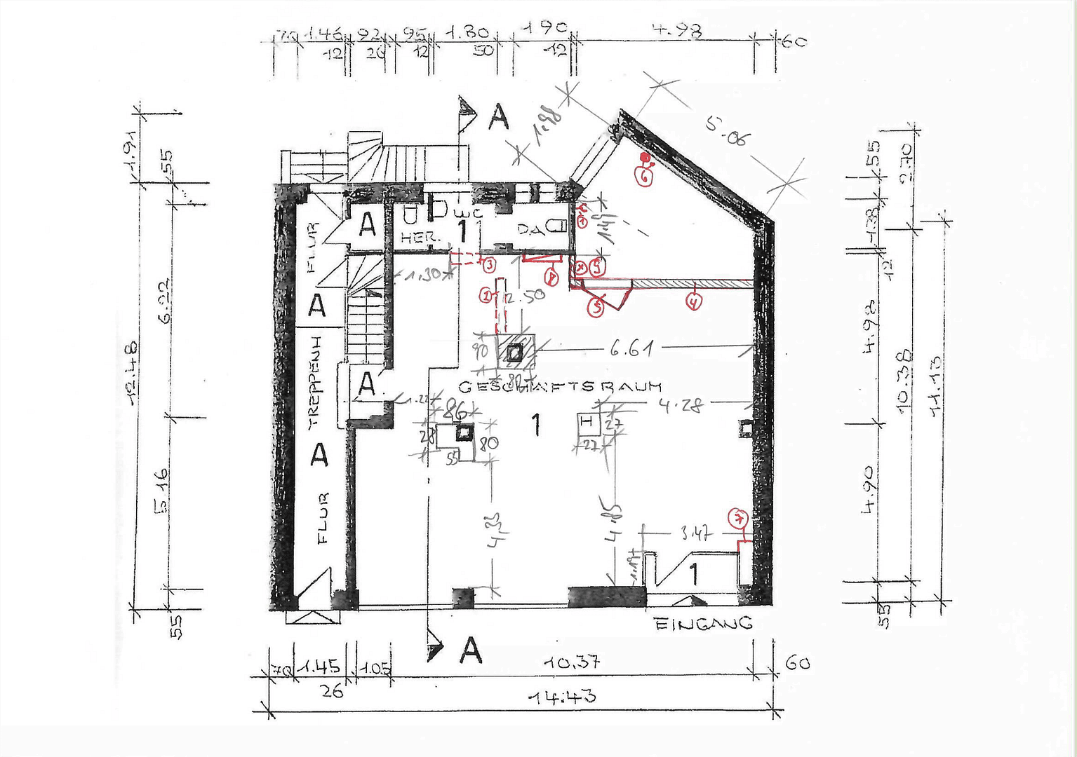 Prenájom nebytového priestoru 122 m², Fröhnstraße 61, Pirmasens, Porýnie-Falcko Prenájom nebytového priestoru 122 m², Fröhnstraße 61, Pirmasens, Porýnie-Falcko