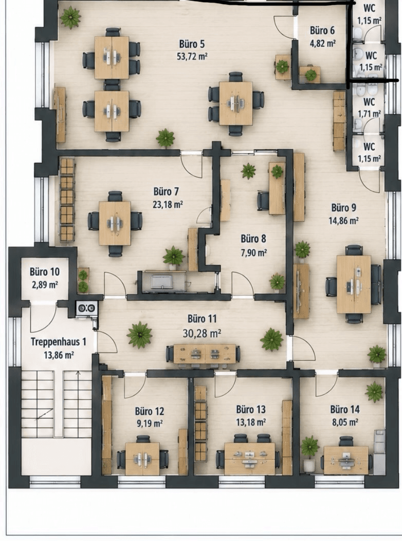 Prenájom kancelárie 187 m², Würzburg, Bavorsko Prenájom kancelárie 187 m², Würzburg, Bavorsko