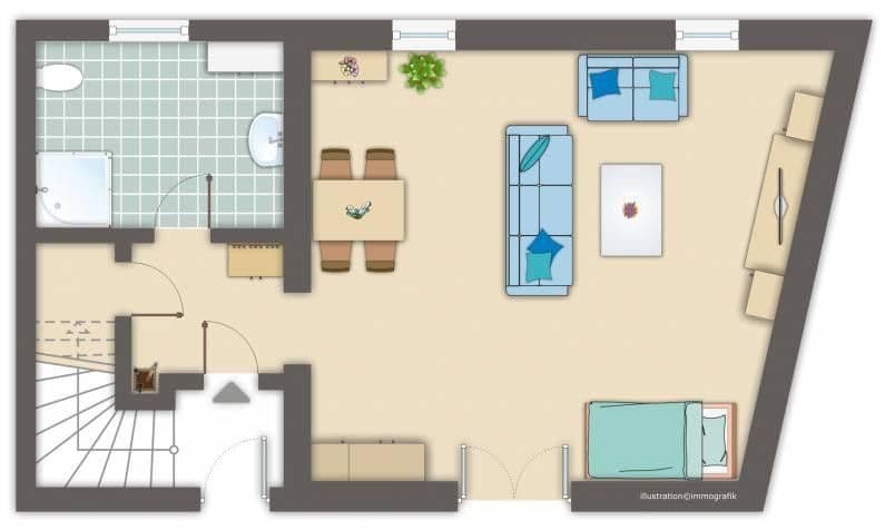 Prenájom bytu 1-izbový 42 m², Burglahr, Porýnie-Falcko Prenájom bytu 1-izbový 42 m², Burglahr, Porýnie-Falcko