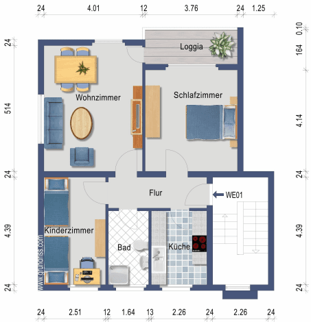 Prenájom bytu 3-izbový 62 m², Jahnstraße 1, Elze, Dolné Sasko Prenájom bytu 3-izbový 62 m², Jahnstraße 1, Elze, Dolné Sasko