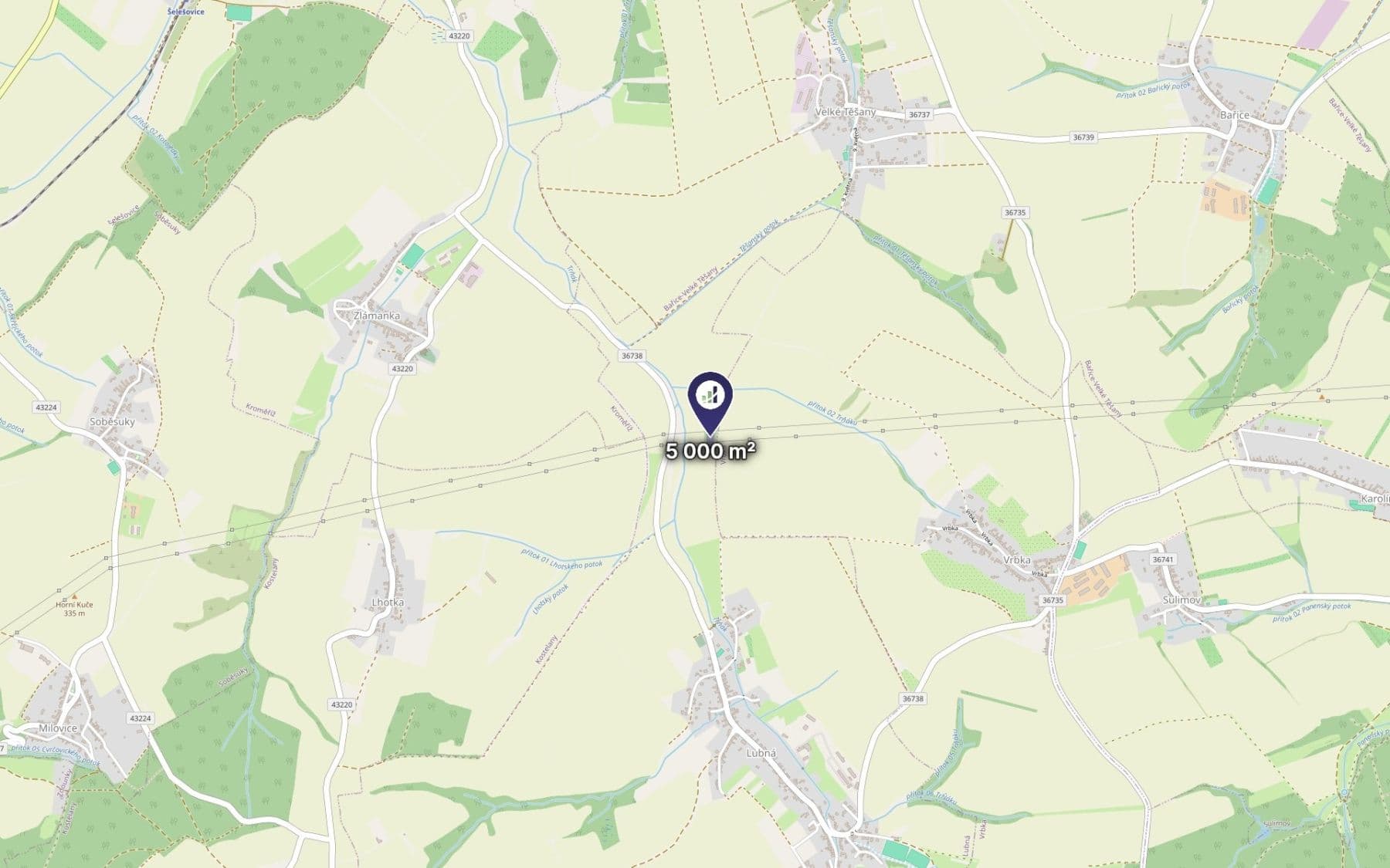 Predaj pozemku 5.000 m², Lubná, Zlínský kraj Predaj pozemku 5.000 m², Lubná, Zlínský kraj