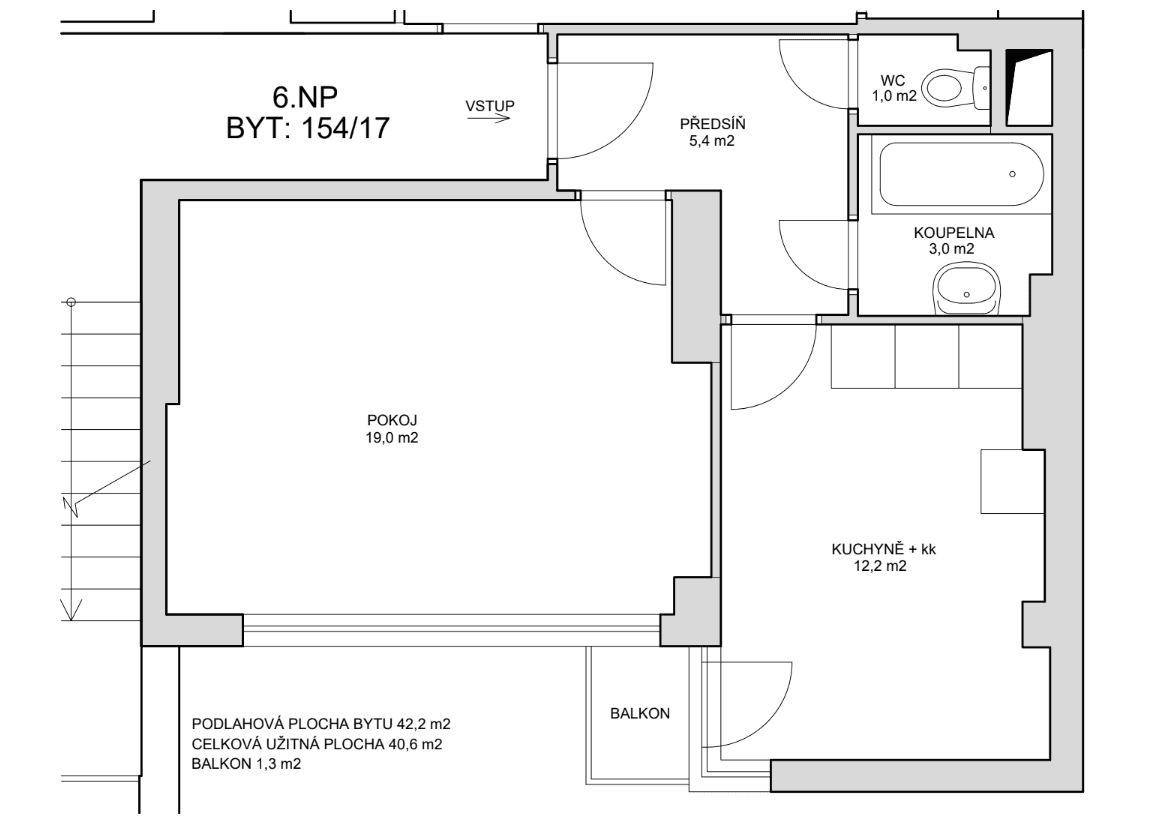 Predaj bytu 2-izbový 42 m², Vítkova, Praha, Praha Predaj bytu 2-izbový 42 m², Vítkova, Praha, Praha