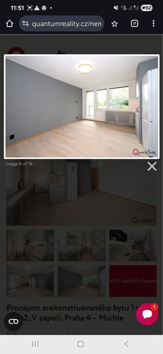 Prenájom bytu 1-izbový 30 m², V zápolí, Praha, Praha Prenájom bytu 1-izbový 30 m², V zápolí, Praha, Praha