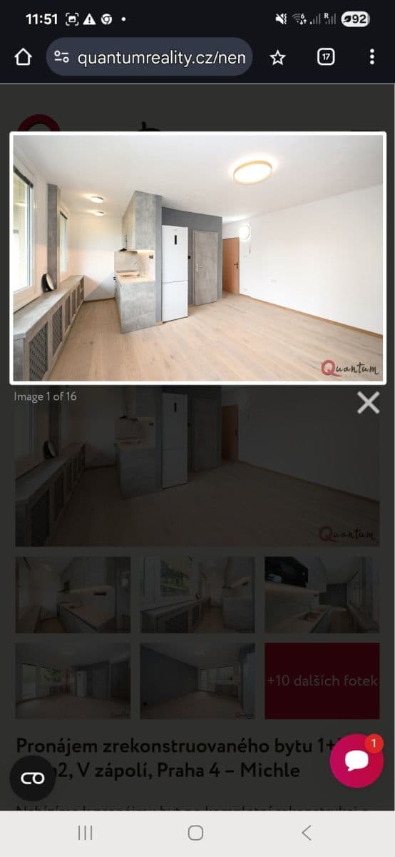 Prenájom bytu 1-izbový 30 m², V zápolí, Praha, Praha Prenájom bytu 1-izbový 30 m², V zápolí, Praha, Praha