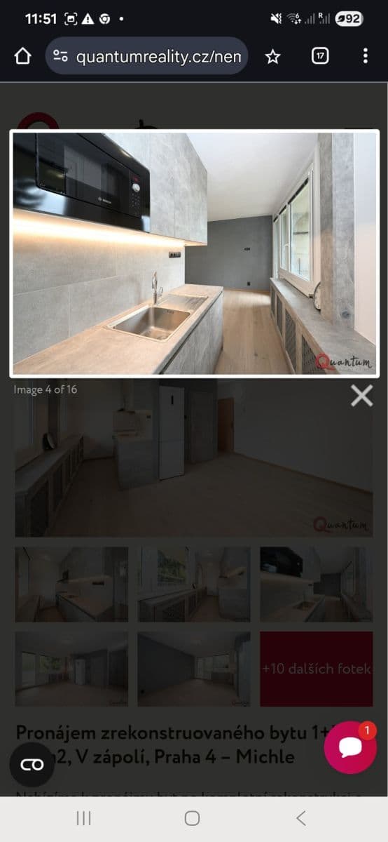 Prenájom bytu 1-izbový 30 m², V zápolí, Praha, Praha Prenájom bytu 1-izbový 30 m², V zápolí, Praha, Praha