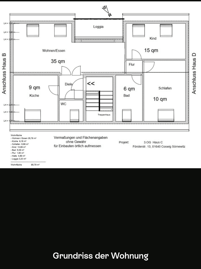 Prenájom bytu 3-izbový 85 m², Försterstraße 13, Coswig, Sasko Prenájom bytu 3-izbový 85 m², Försterstraße 13, Coswig, Sasko