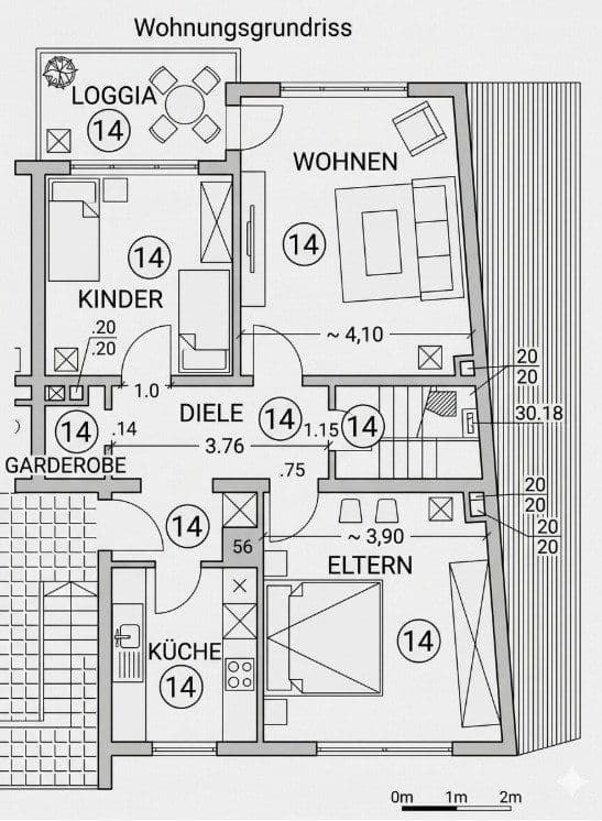 Predaj bytu 3-izbový 73 m², Bochum, Severné Porýnie - Westfálsko Predaj bytu 3-izbový 73 m², Bochum, Severné Porýnie - Westfálsko