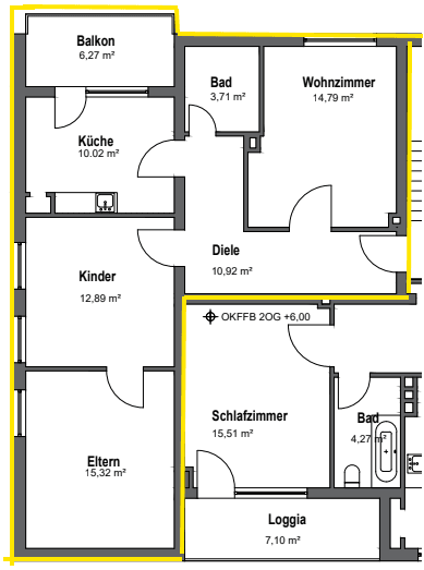 Prenájom bytu 3-izbový 71 m², Essener Straße 45a, Bochum, Severné Porýnie - Westfálsko Prenájom bytu 3-izbový 71 m², Essener Straße 45a, Bochum, Severné Porýnie - Westfálsko