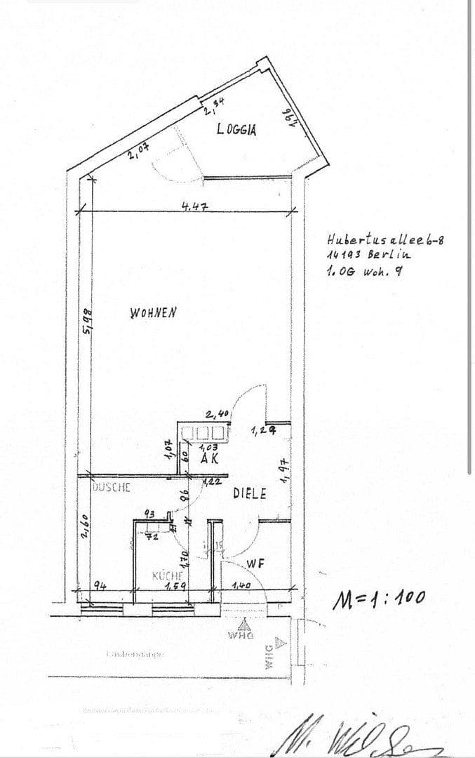 Prenájom bytu 1-izbový 41 m², Hubertusallee 6, Berlin, Berlín Prenájom bytu 1-izbový 41 m², Hubertusallee 6, Berlin, Berlín