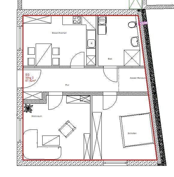 Prenájom bytu 3-izbový 68 m², Sinsheim, Bádensko-Wurttembersko Prenájom bytu 3-izbový 68 m², Sinsheim, Bádensko-Wurttembersko