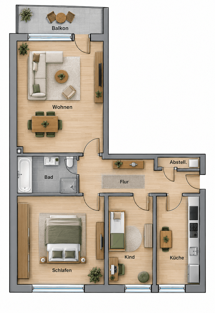 Prenájom bytu 3-izbový 83 m², Königsberger Str. 2, Moers, Severné Porýnie - Westfálsko Prenájom bytu 3-izbový 83 m², Königsberger Str. 2, Moers, Severné Porýnie - Westfálsko