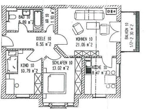 Prenájom bytu 3-izbový 70 m², Gauting, Bavorsko Prenájom bytu 3-izbový 70 m², Gauting, Bavorsko